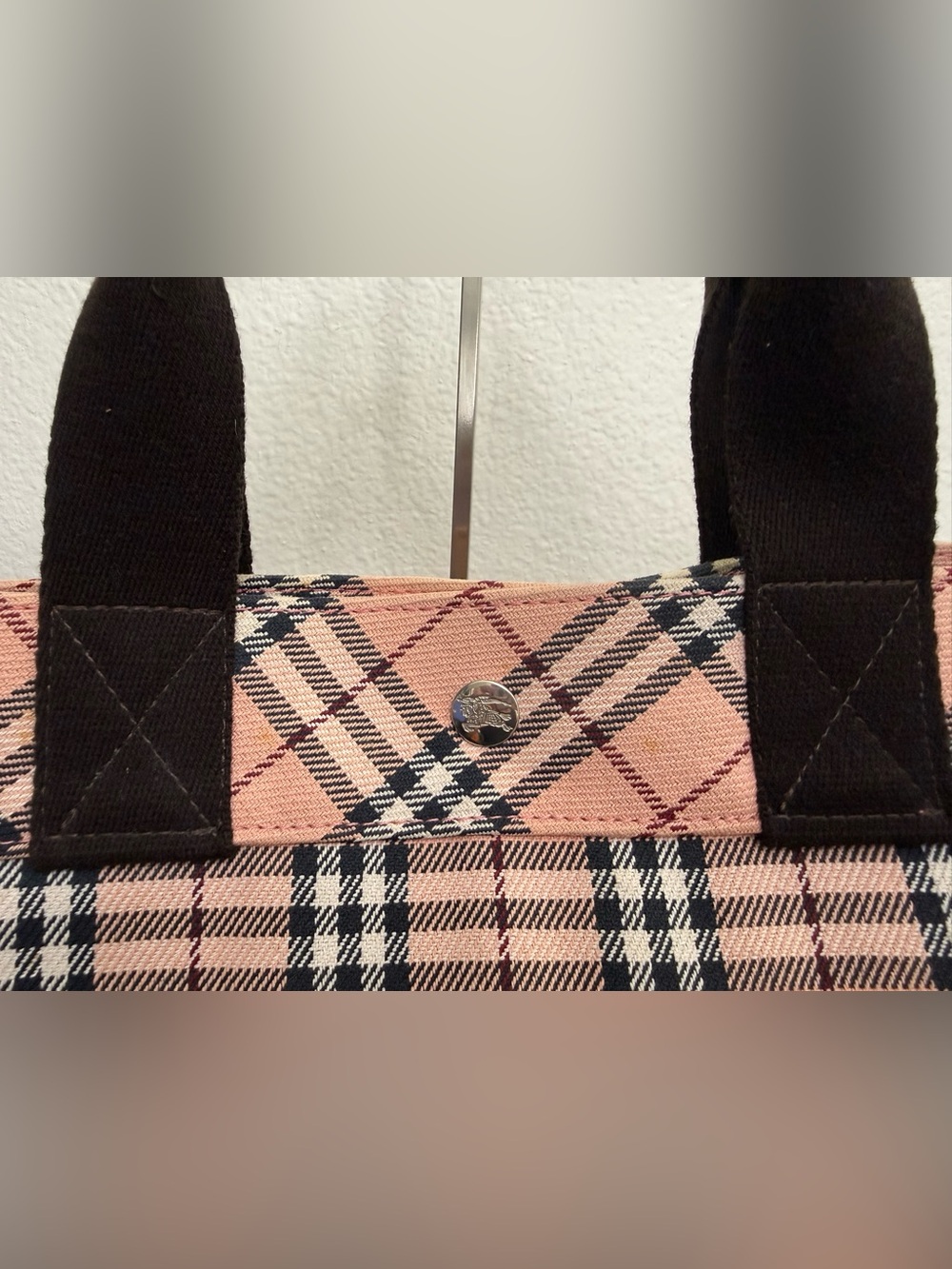 BURBERRY Blue Label Pink Nova Check Tote Bag - Picture 10 of 12